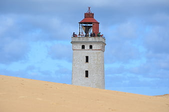 Rubjerg Knude Lighthouse on Sand Dunes in Denmark