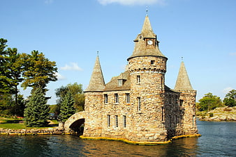 Historic Stone Chateau On Island In Thousand Islands Canada