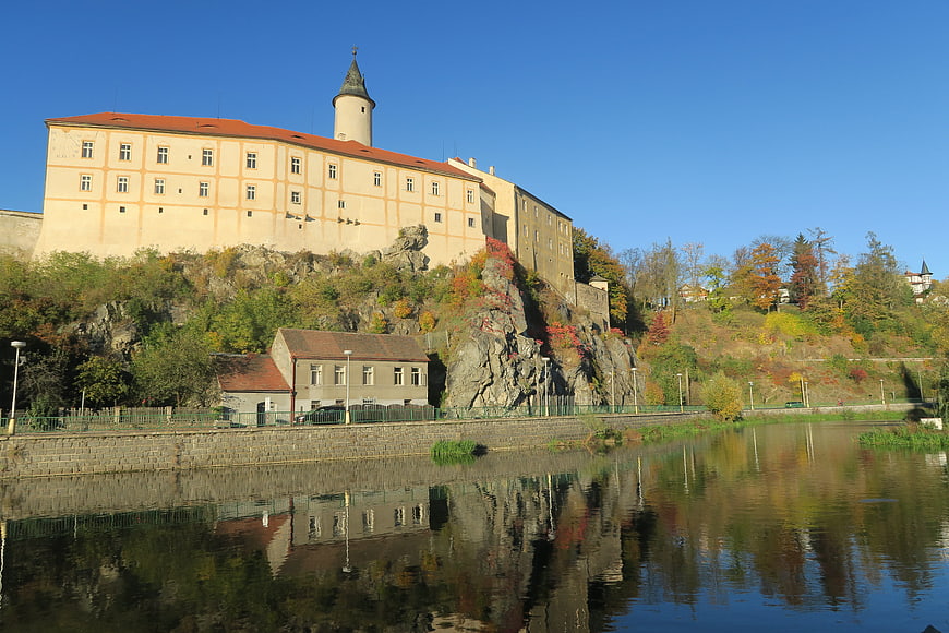 Ledeč nad Sázavou Castle in Autumn by the River