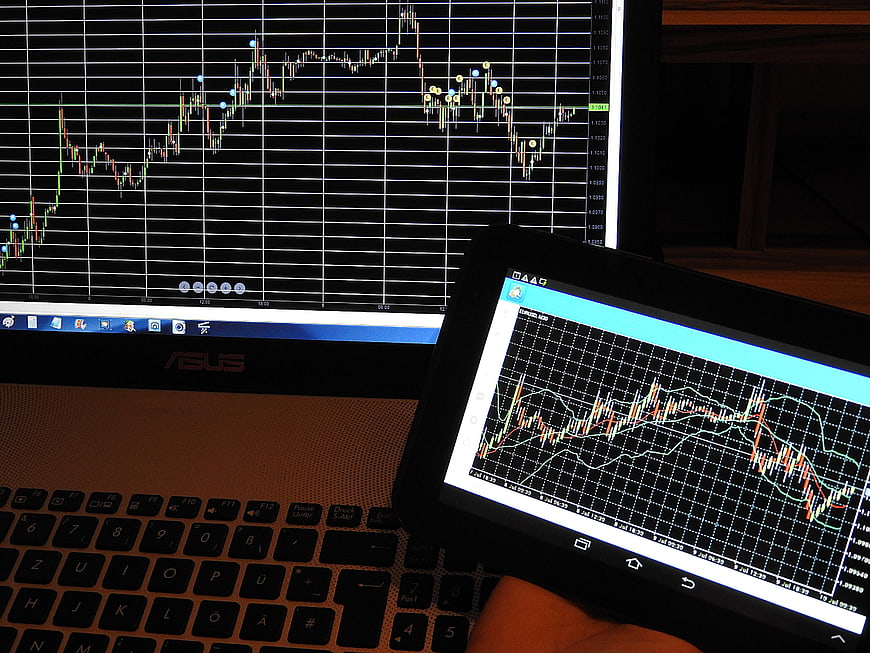 Forex Trading Charts on Laptop and Tablet