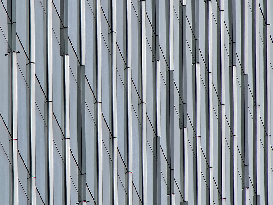 Abstract Modern Building Facade with Vertical Lines