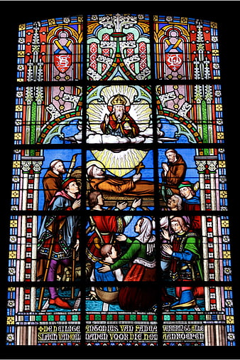 Stained Glass Window Depicting Saint Anthony of Padua