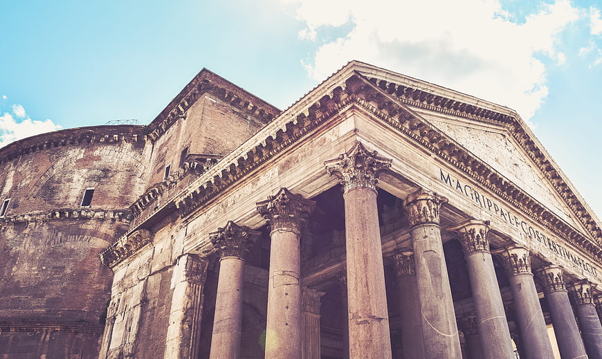 Pantheon Rome Architecture Low Angle View