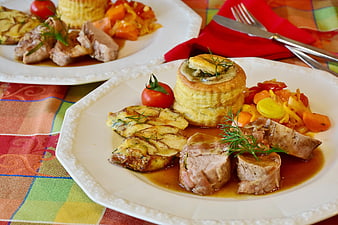 Hearty Pork Roast Dinner with Potatoes and Vegetables