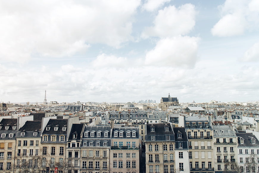 Paris Cityscape with Eiffel Tower and Classic Architecture