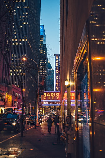 Radio City Music Hall at Dusk in New York City
