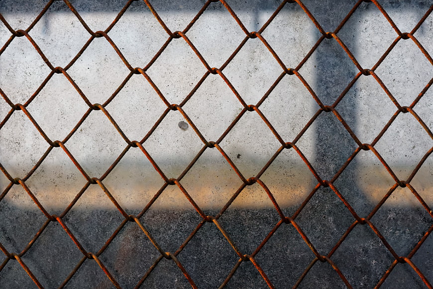 Rusty Chain Link Fence Texture Background