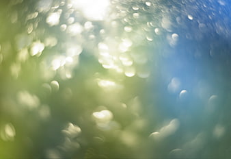 Abstract Bokeh Background with Green and Blue Light