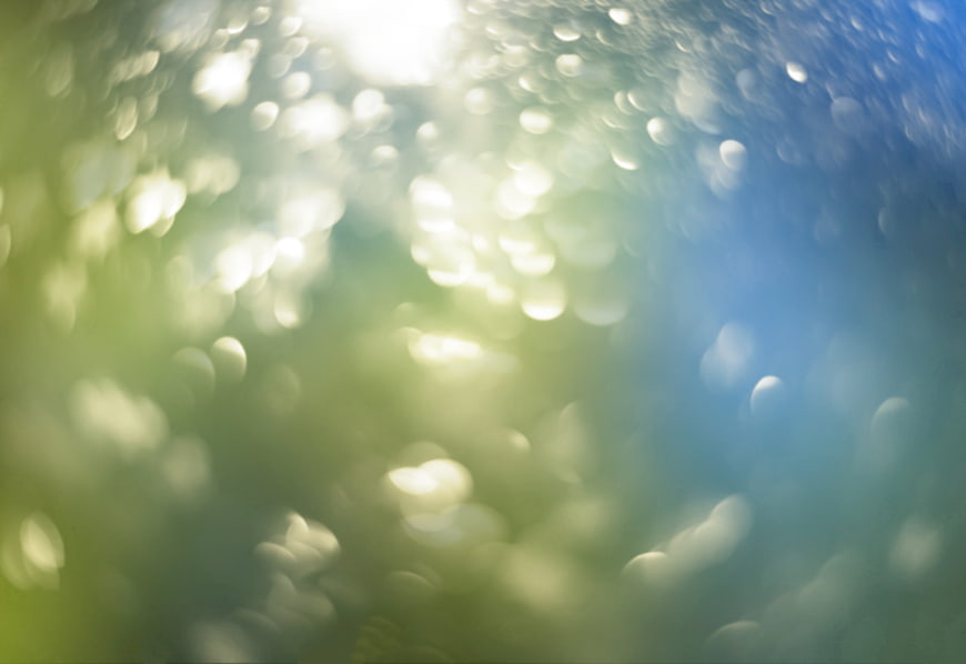Abstract Bokeh Background with Green and Blue Light