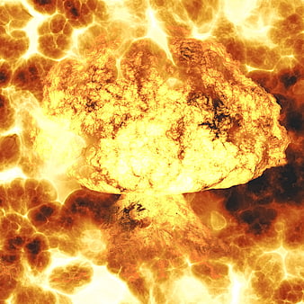 Dramatic 3D Fireball Explosion Render