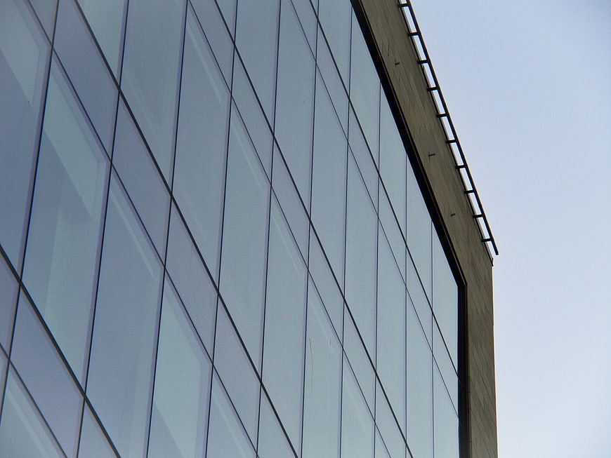 Modern Glass Office Building Facade Architecture