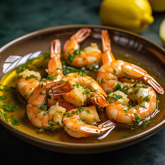 Gourmet Garlic Shrimp in Olive Oil with Fresh Herbs