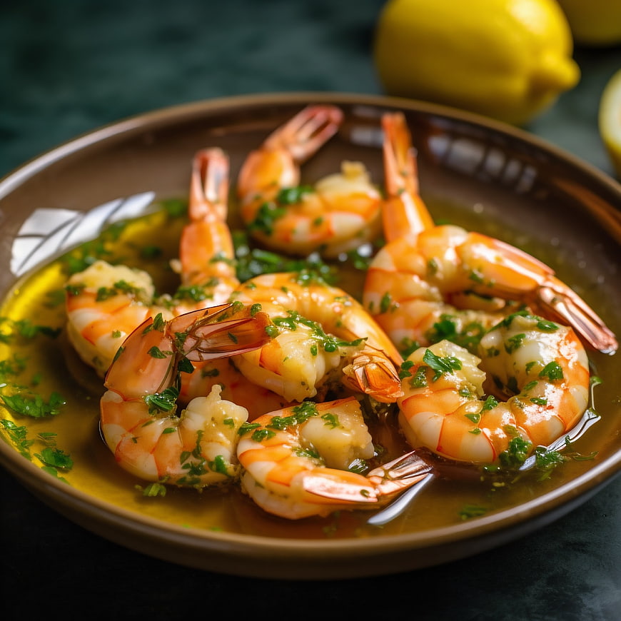 Gourmet Garlic Shrimp in Olive Oil with Fresh Herbs