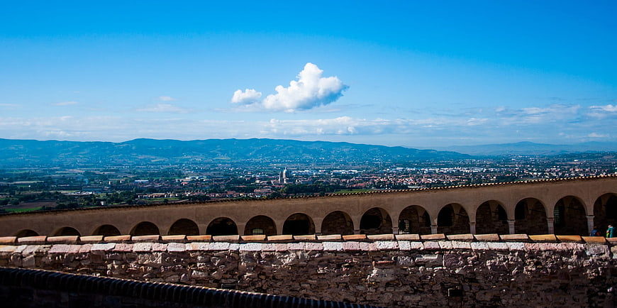 Panoramic view of Assisi from Basilica di San Francesco