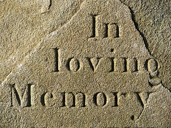 In Loving Memory Engraved on Weathered Stone
