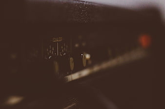 Close-up of Vintage Amplifier Equalizer Knobs