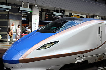 Hokuriku Shinkansen Bullet Train At Tokyo Station Platform