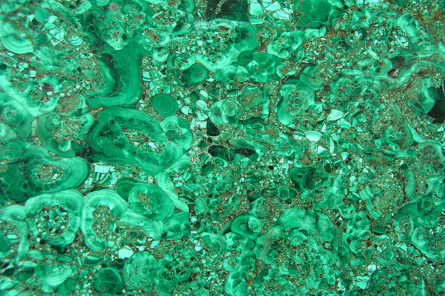 Abstract Green Malachite Stone Texture Background