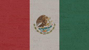 Vintage Textured Mexican Flag Background