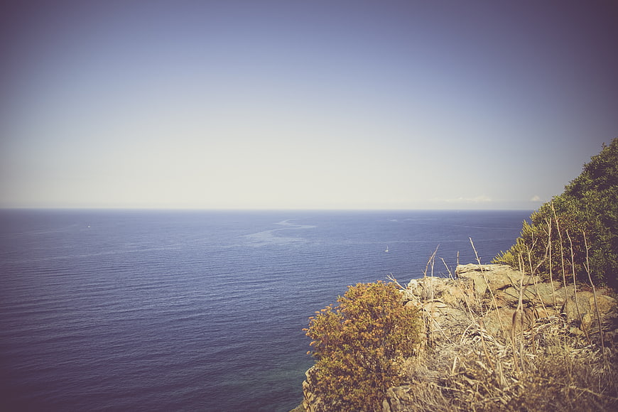 Serene Coastal Cliff Landscape with Ocean View