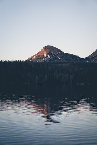Serene Mountain Lake Landscape at Golden Hour