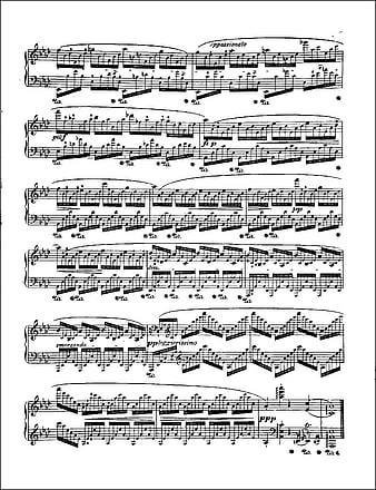 Classical Piano Sheet Music Notation Page
