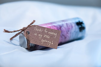 Galaxy Jar Gift with Handwritten Thanks Tag