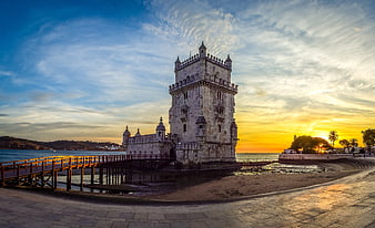 Belém Tower Lisbon Sunset Architecture