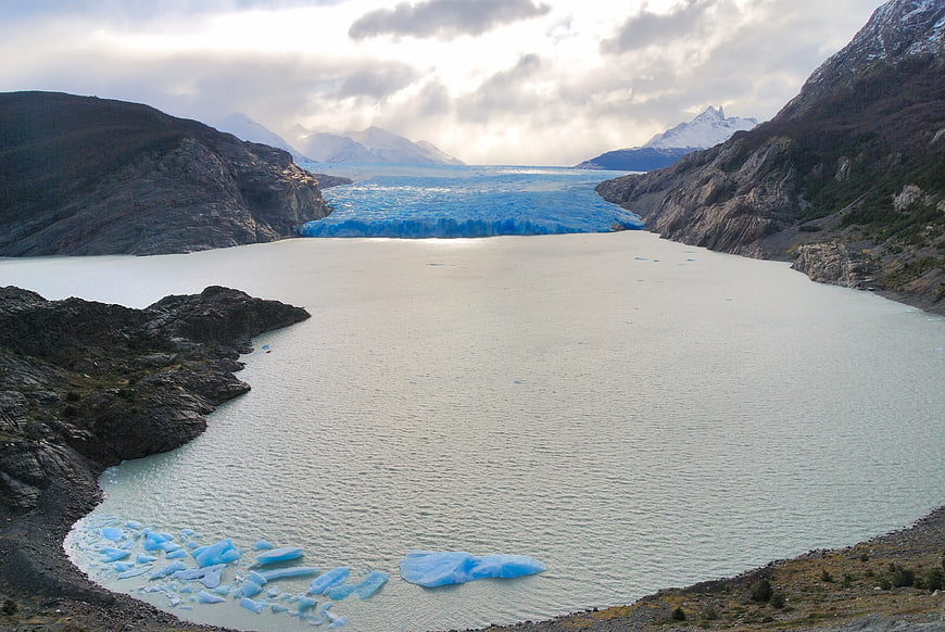 Perito Moreno Glacier with Icebergs in Turquoise Lake