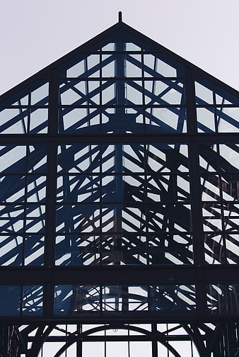 Modern Glass and Steel Architecture Silhouette
