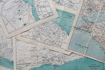 Vintage maps of Isle of Wight and Ventnor