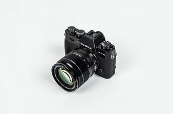 Black Fujifilm X-T10 Camera on White Background