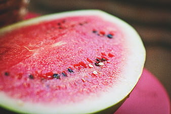 Close-up of Fresh Sliced Watermelon with Seeds