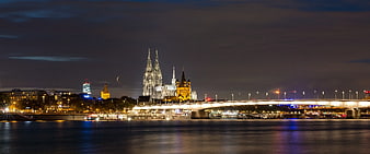 Cologne Cathedral and Hohenzollern Bridge at Night