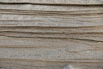 Close-up of layered sand ripples on a beach