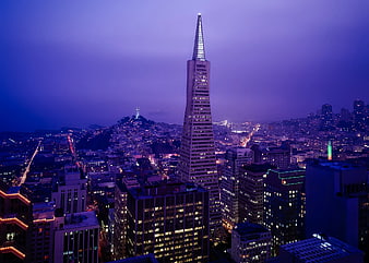 San Francisco Skyline at Dusk with Transamerica Pyramid