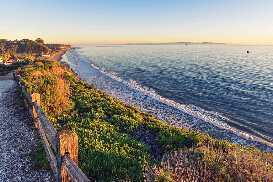 Coastal Pathway with Wooden Fence and Ocean View