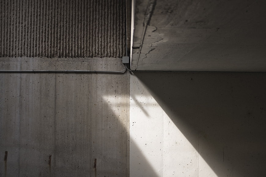 Abstract Concrete Wall with Sharp Diagonal Shadow