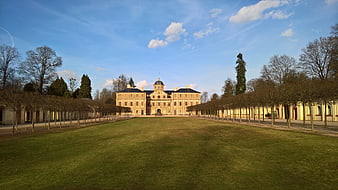Schloss Rastatt Baroque Palace with Symmetrical Garden Avenues