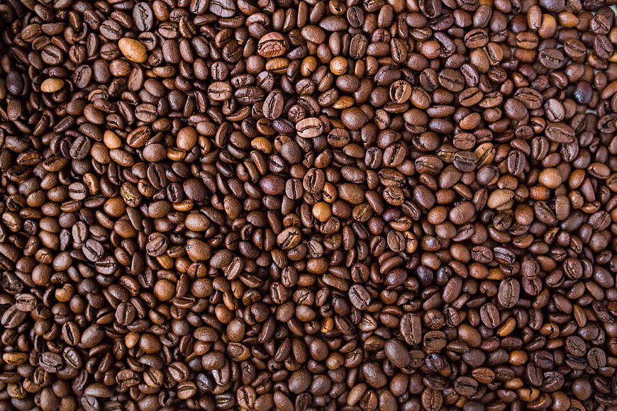 Roasted Coffee Beans Texture Pattern Close Up