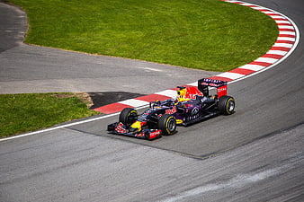 Red Bull Formula 1 Race Car on Track