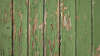 Weathered Green Peeling Paint Wood Plank Texture Background