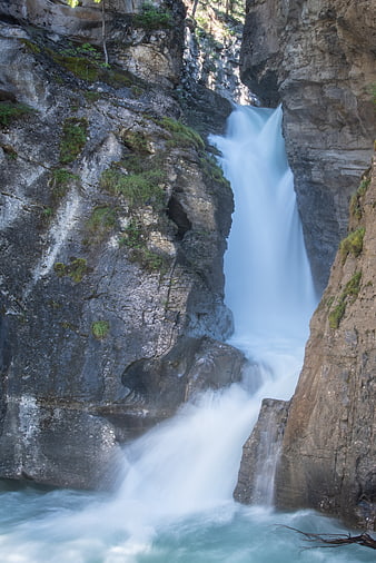 Long Exposure Waterfall in Rocky Canyon Gorge