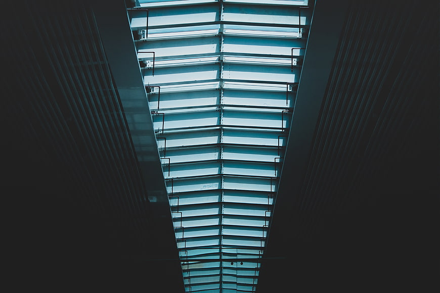 Abstract View of Modern Glass and Steel Architecture