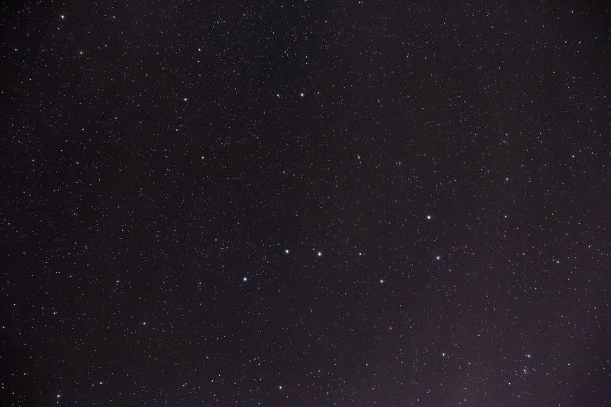 Night Sky with Big Dipper Constellation and Stars