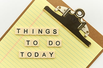 Scrabble Tiles Spelling Things To Do Today On Clipboard