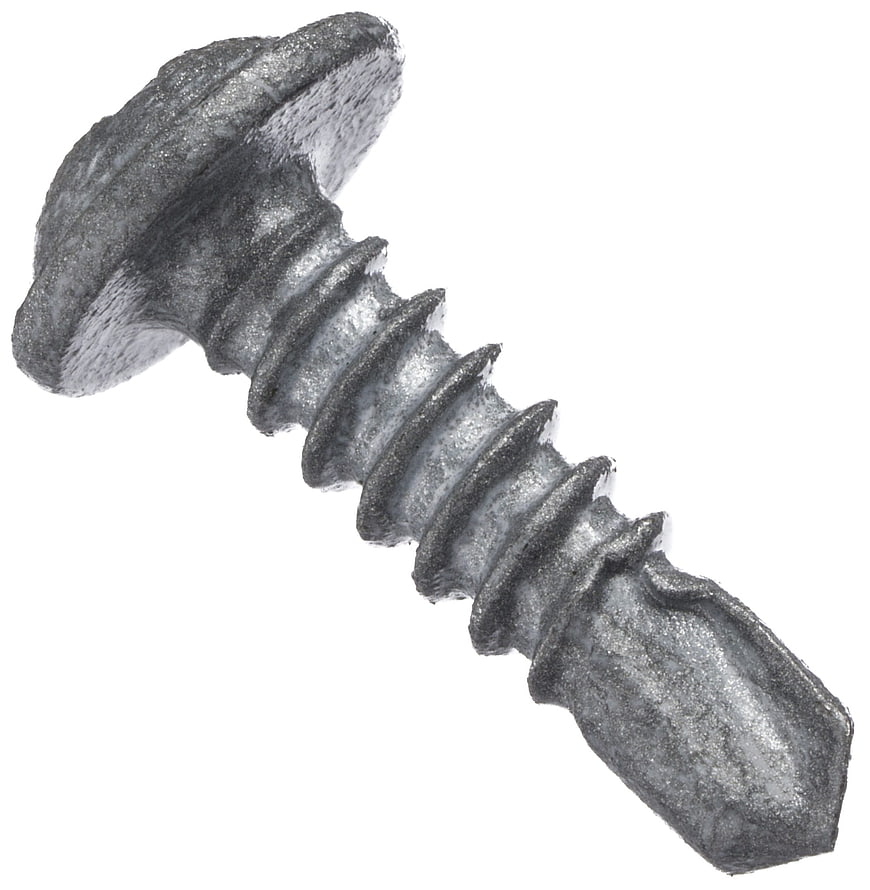 3D Rendered Metal Screw on White Background
