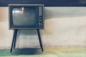 Vintage Retro Television Set on Stand