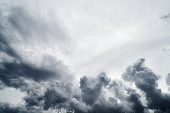 Dramatic Dark Storm Clouds in Overcast Sky