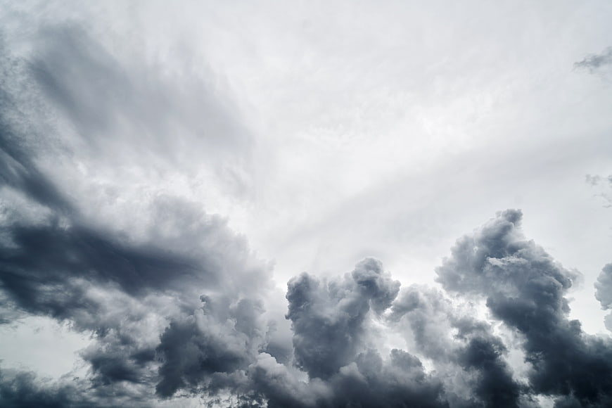 Dramatic Dark Storm Clouds in Overcast Sky